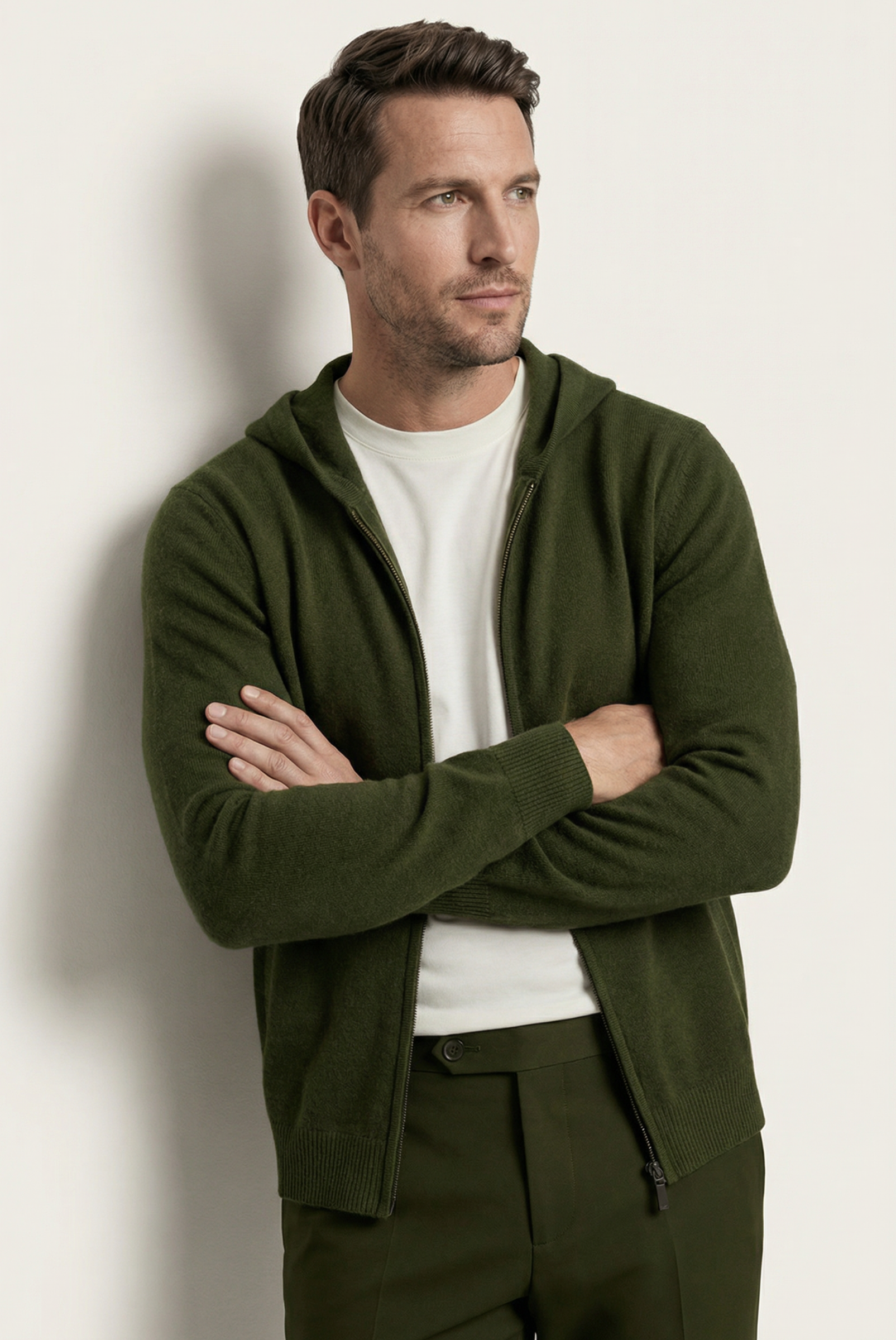 Olive Premium Cashmere Vest