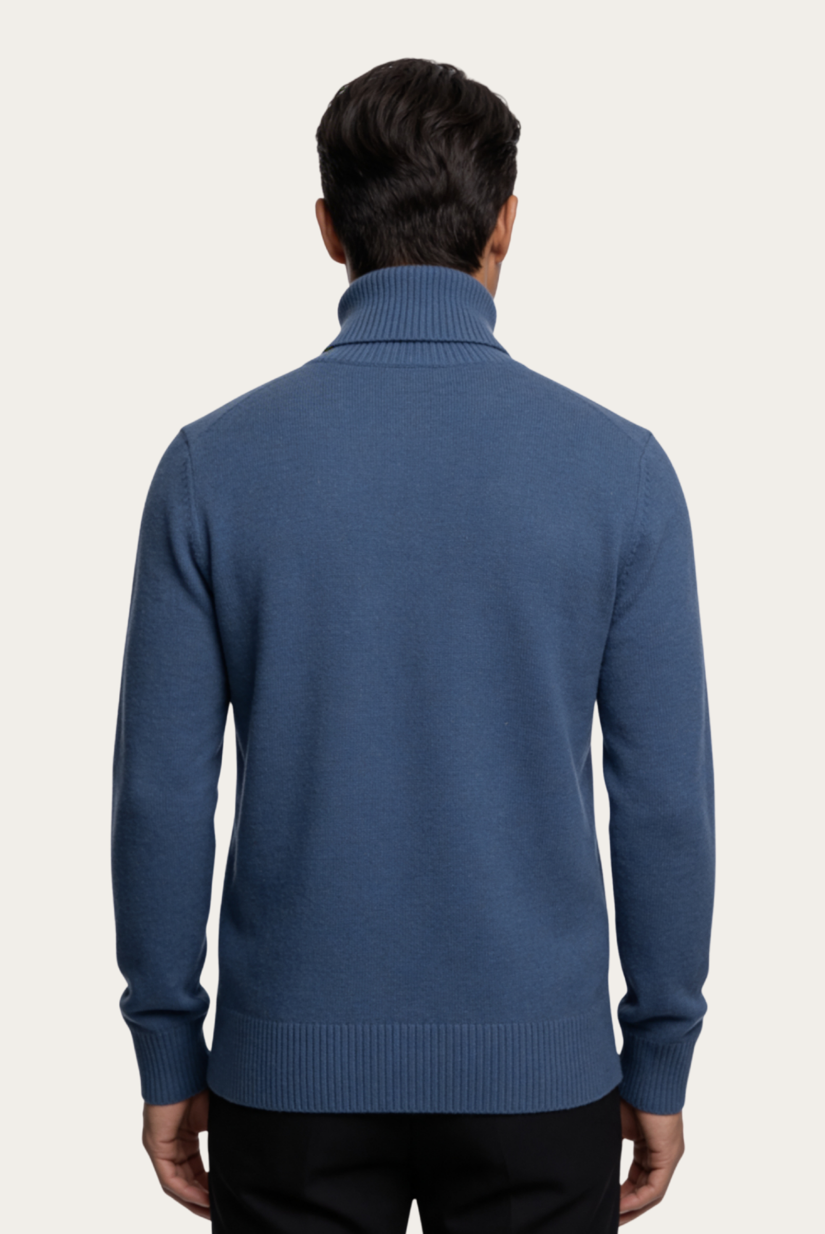 Blue Cashmere Turtleneck