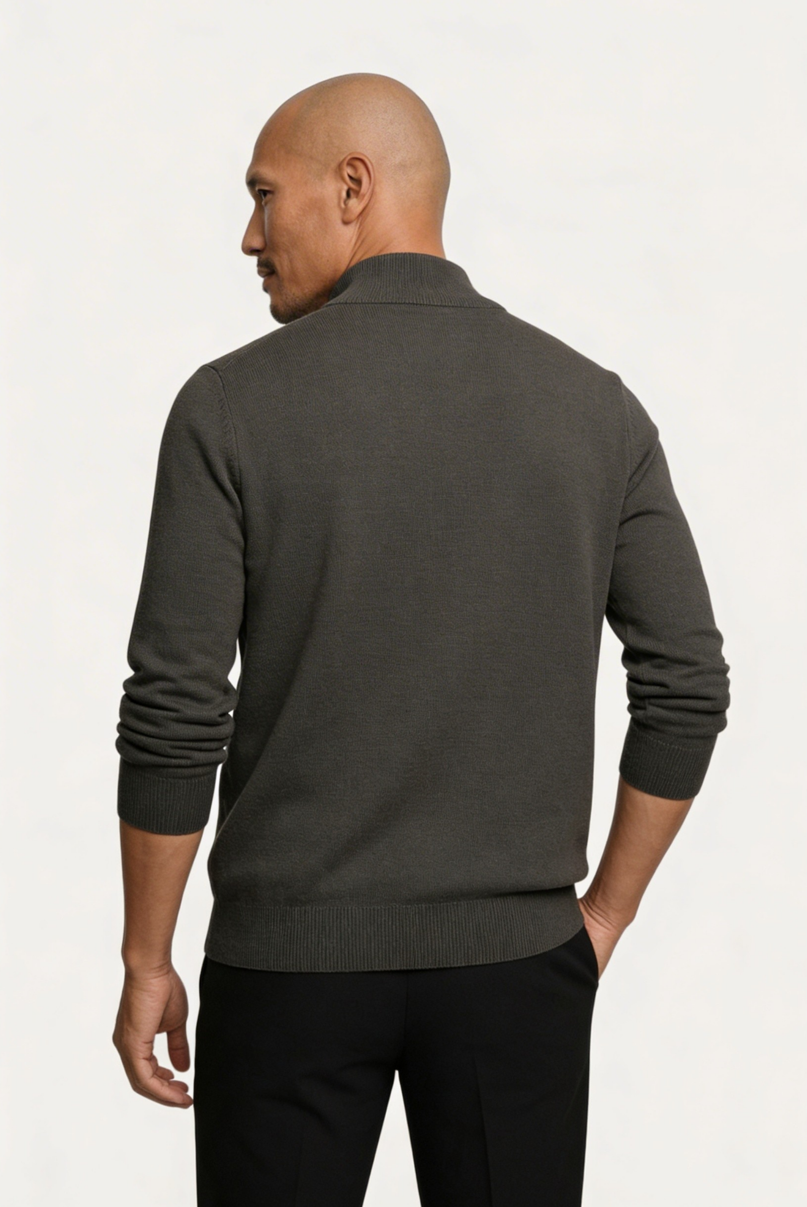Grey Inside-Out Cashmere Cardigan