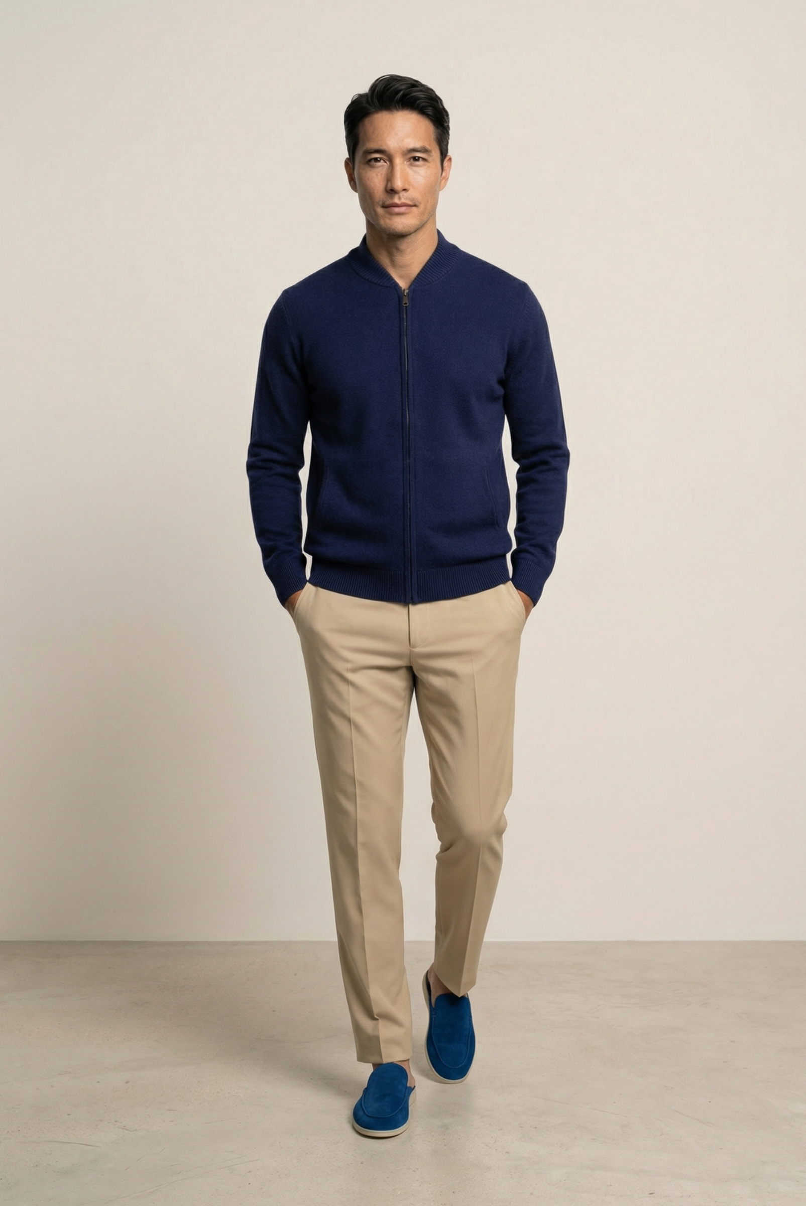 Navy Blue Cashmere Jumper