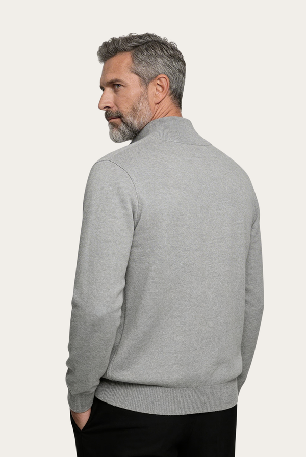 Light Grey Inside-Out Cashmere Cardigan
