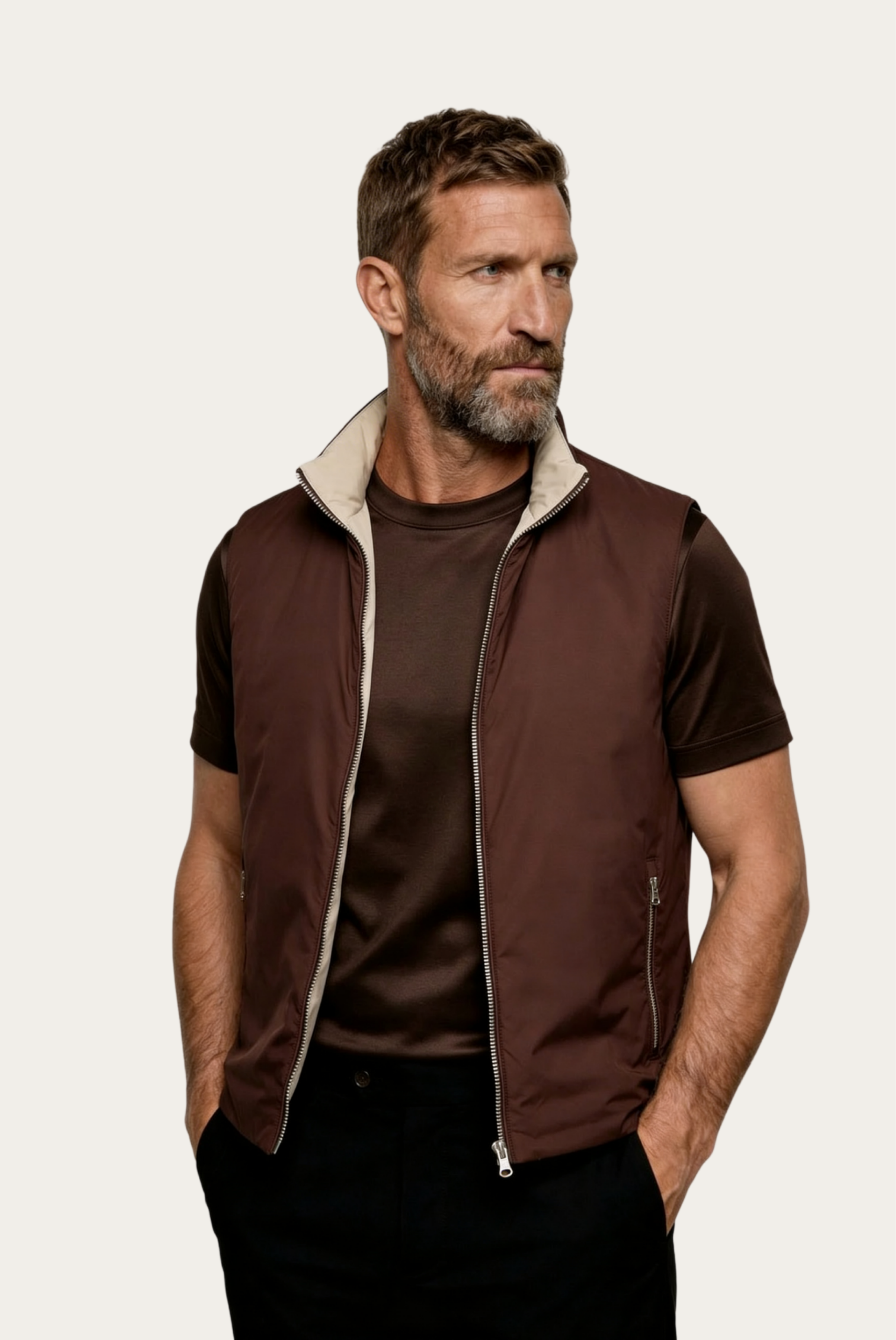 Brown Engineered Gilet