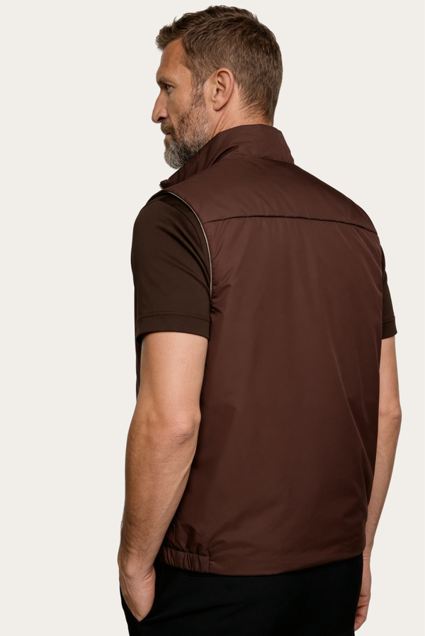 Brown Engineered Gilet