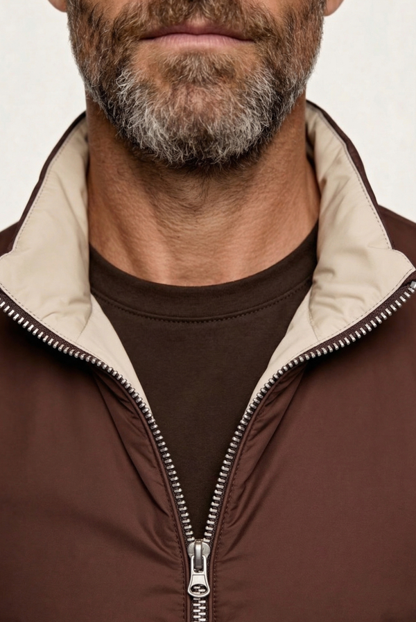 Brown Engineered Gilet