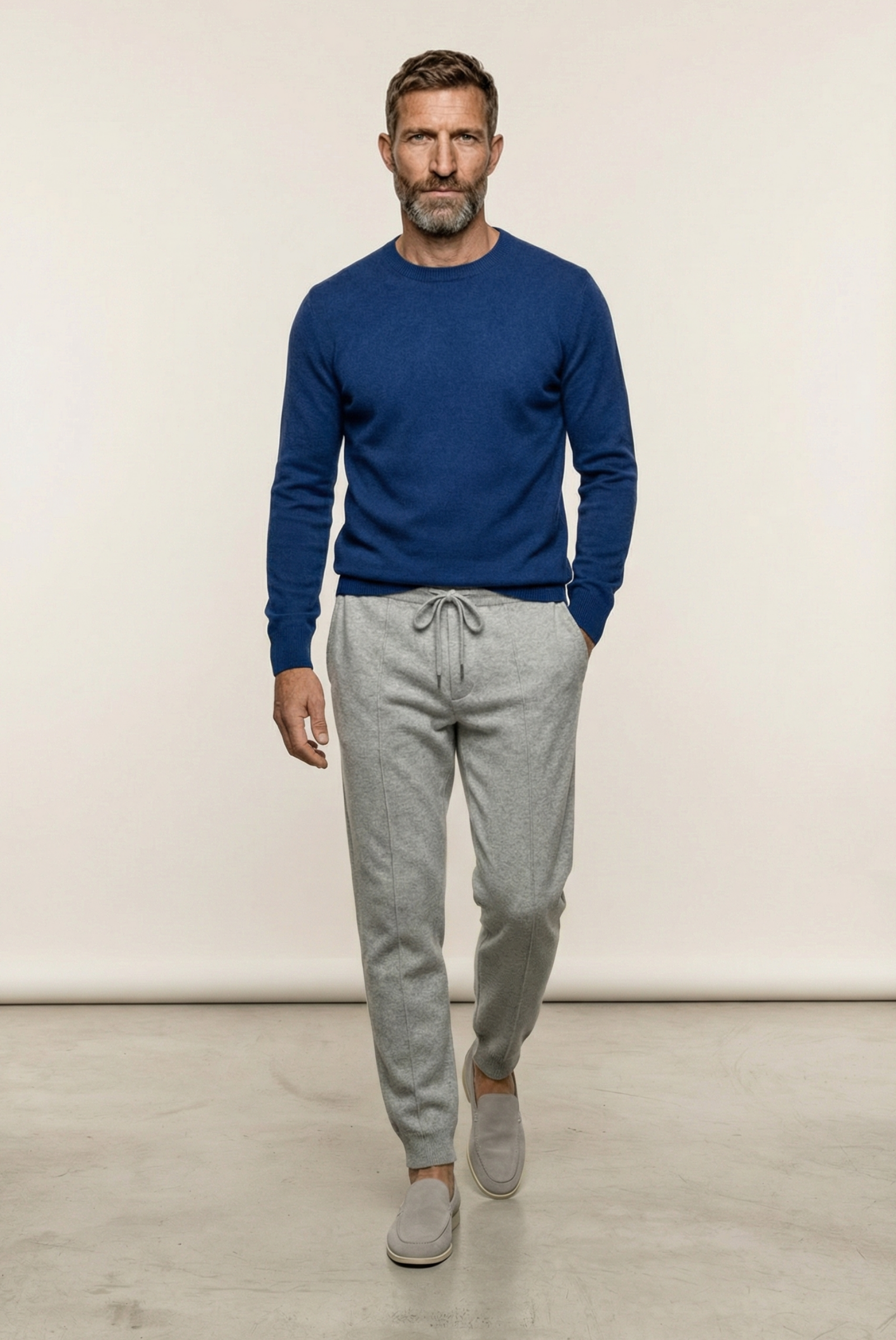 Blue Cashmere Crewneck