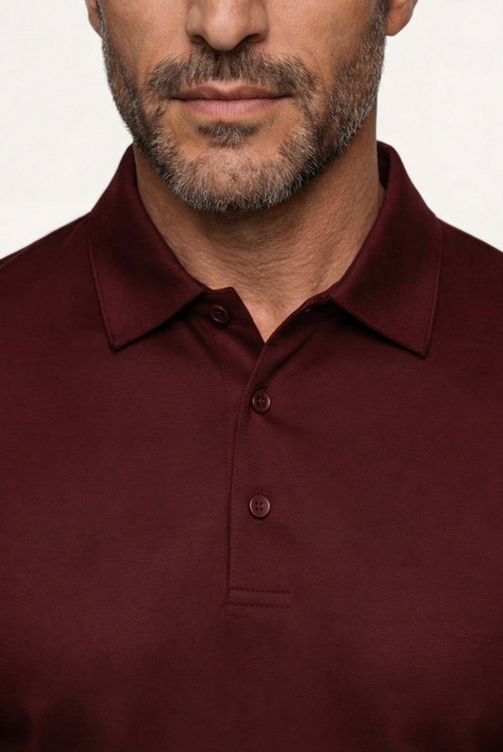 Burgundy Imperial Long Sleeve Polo