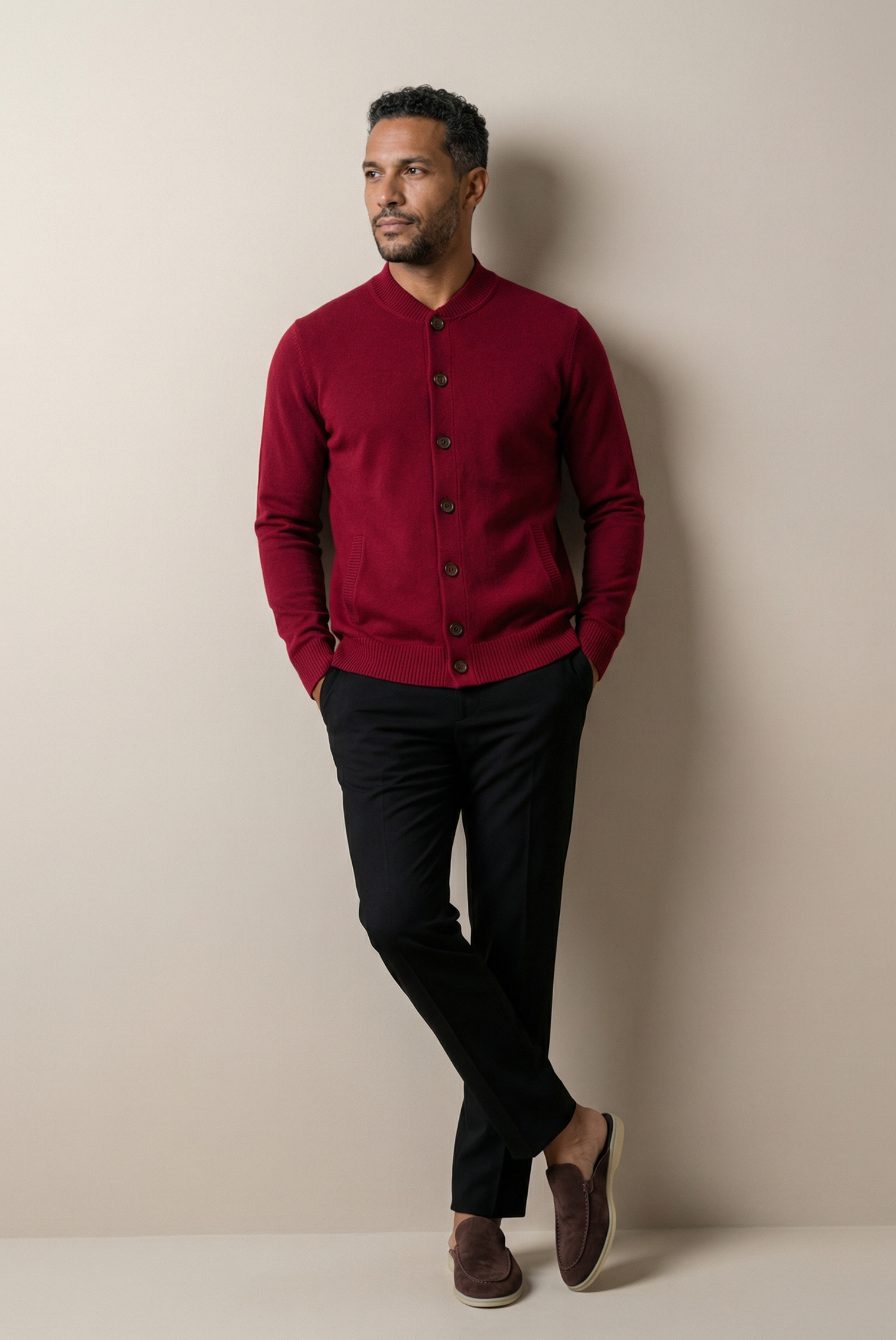 Red Cashmere Cardigan