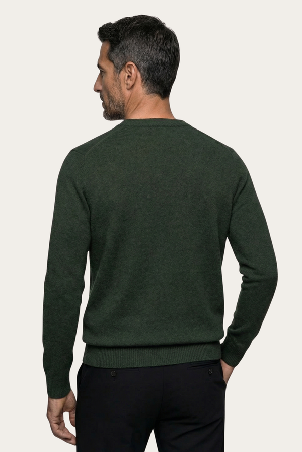 Army Green Cashmere Crewneck