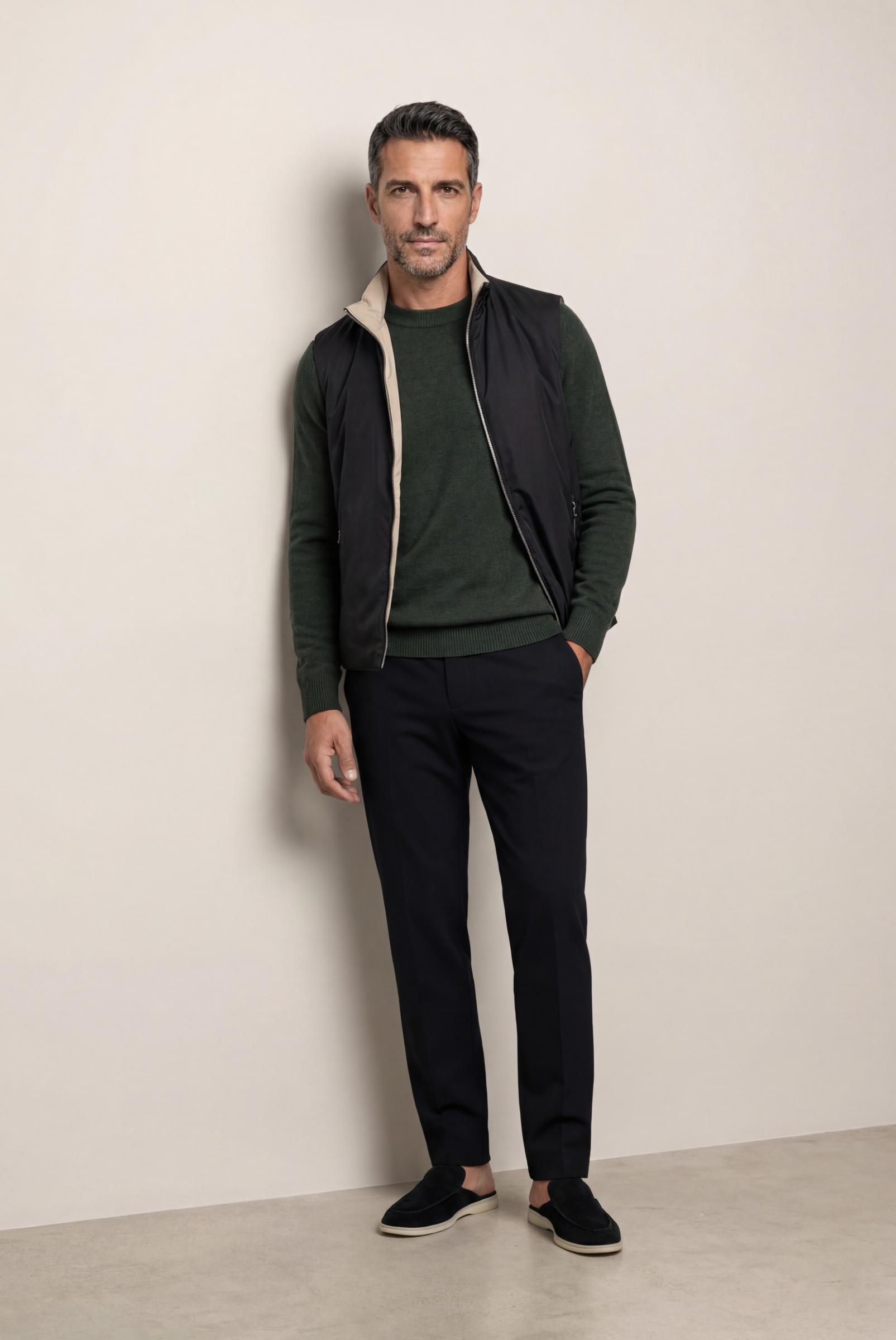 Army Green Cashmere Crewneck