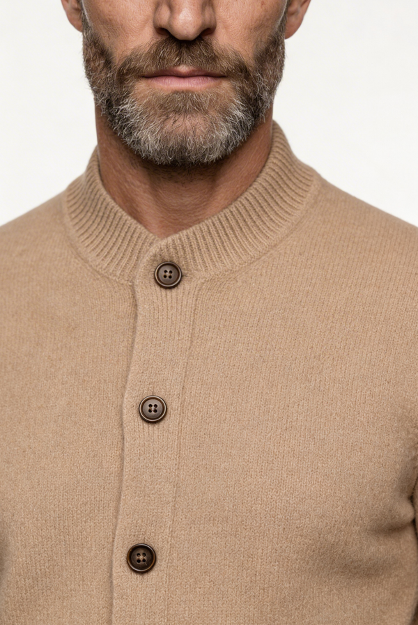 Camel Cashmere Cardigan