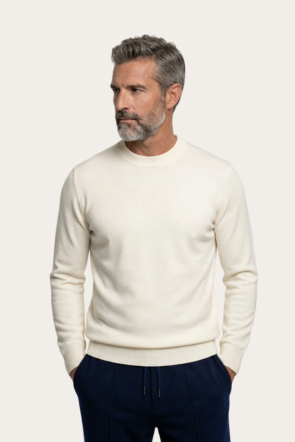 White Wool Crewneck