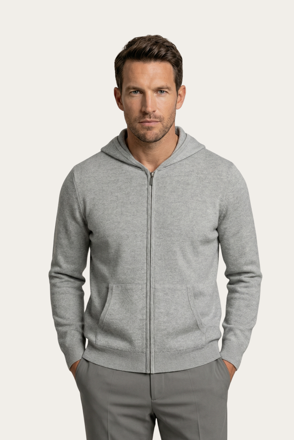 Grey Donati Wool Zip Jacket