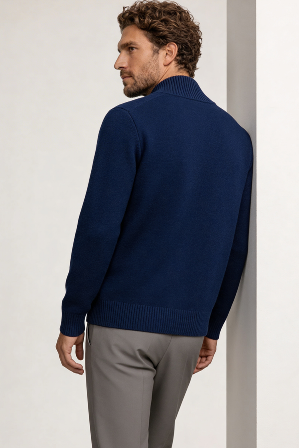Navy Blue Cashmere Cardigan