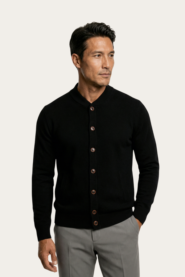 Black Cashmere Cardigan