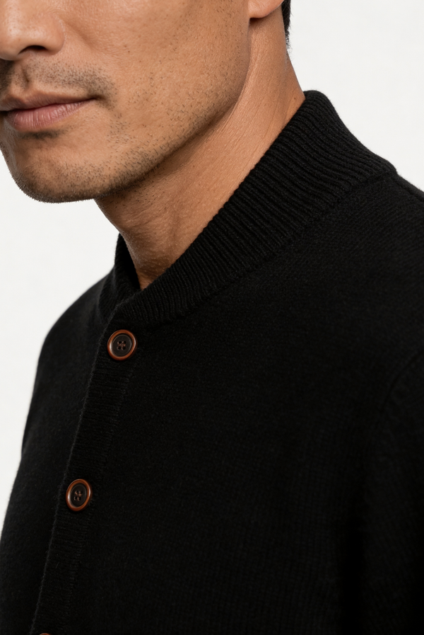 Black Cashmere Cardigan