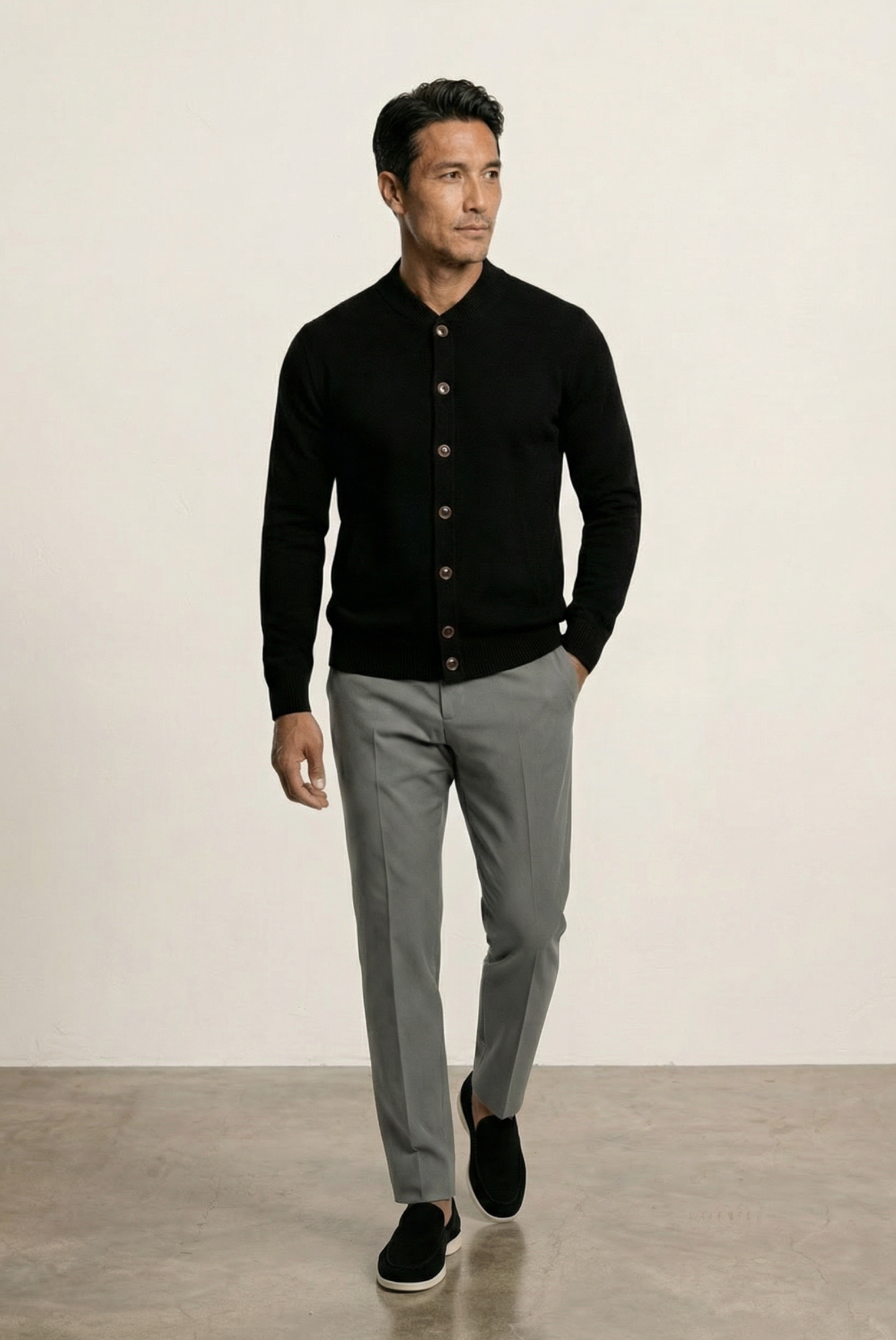 Black Cashmere Cardigan