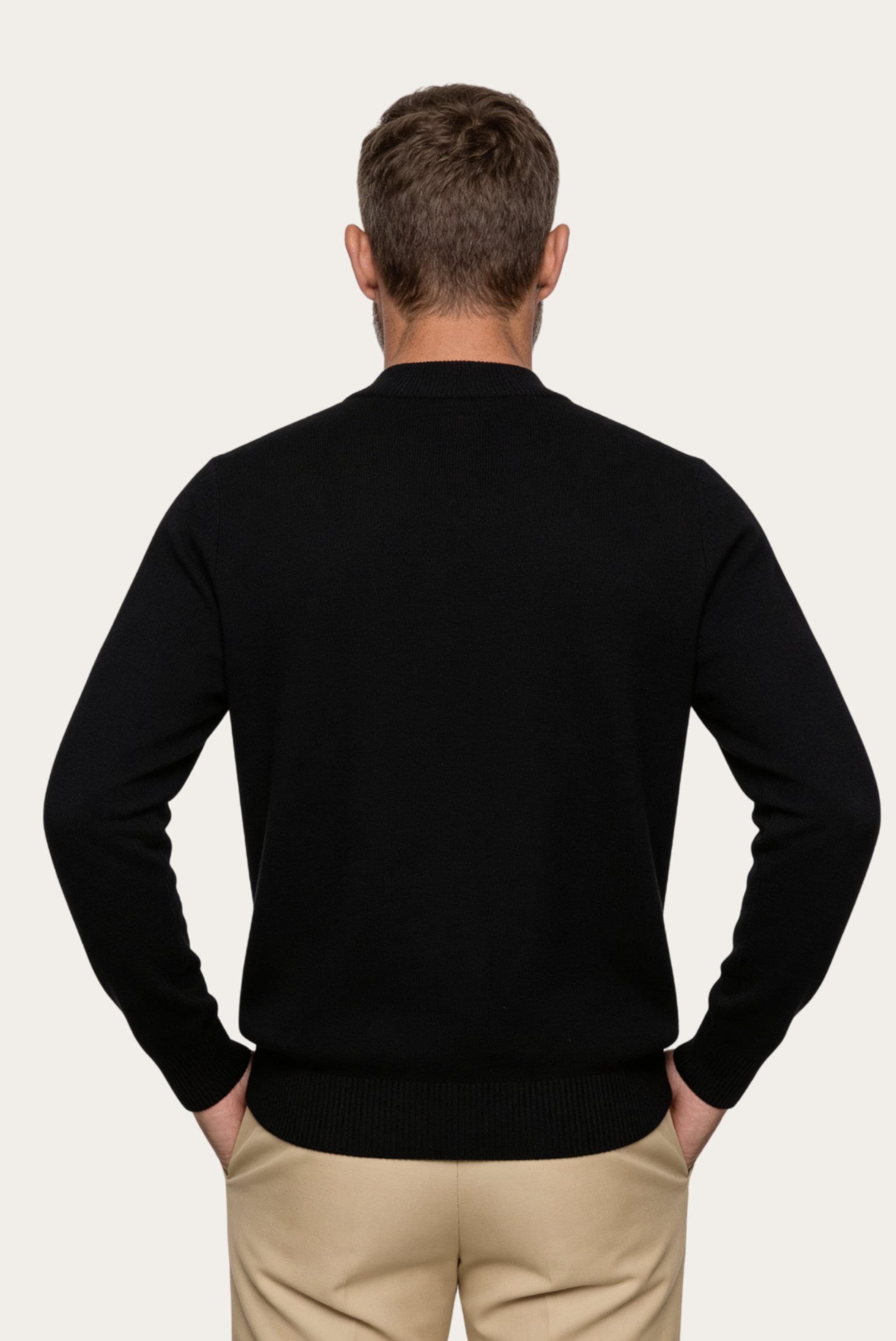 Black Wool Crewneck