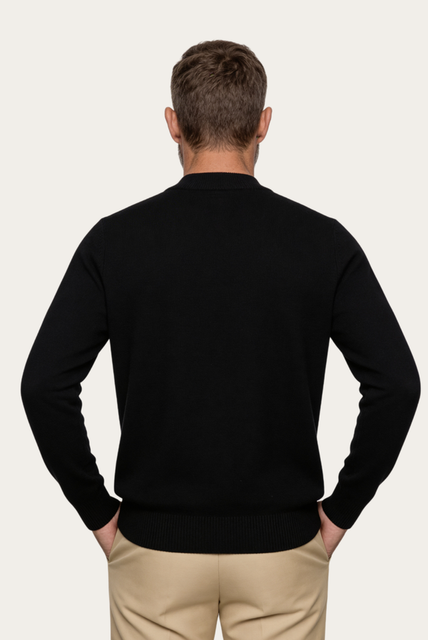 Black Wool Crewneck