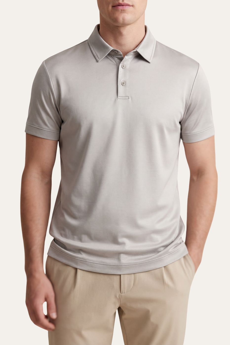 Greige Imperial-Poloshirt