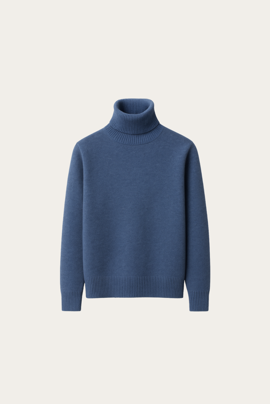 Blue Cashmere Turtleneck